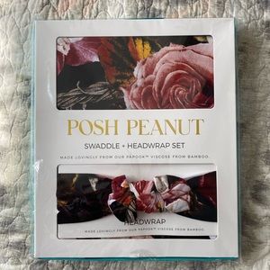 Posh Peanut Zoey Floral Swaddle & Headwrap Set
